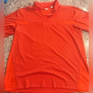 Callaway Men's Orange Performance Polo with Textured Panels